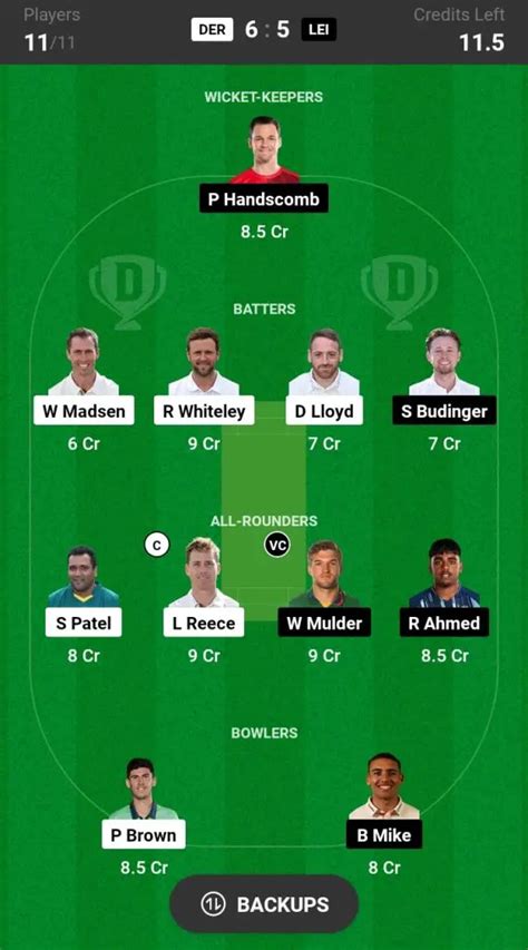 dream11 prediction for today's cricket match